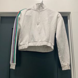 Billabong Cropped Crewneck Hoodie Turtleneck Size Small